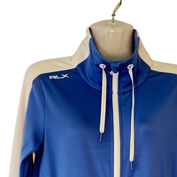 RLX Ralph Lauren PowerStretch FZ Athletic Jacket Blue Mist Pockets Full Zip  S - Picture 4 of 8